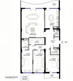 Satılır 4 otaqlı Mənzil 248 m² Nəsimi r. – şəkil 3