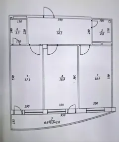 Satılır 2 otaqlı Mənzil 84 m² Yasamal r. İnşaatçılar m. – şəkil 8