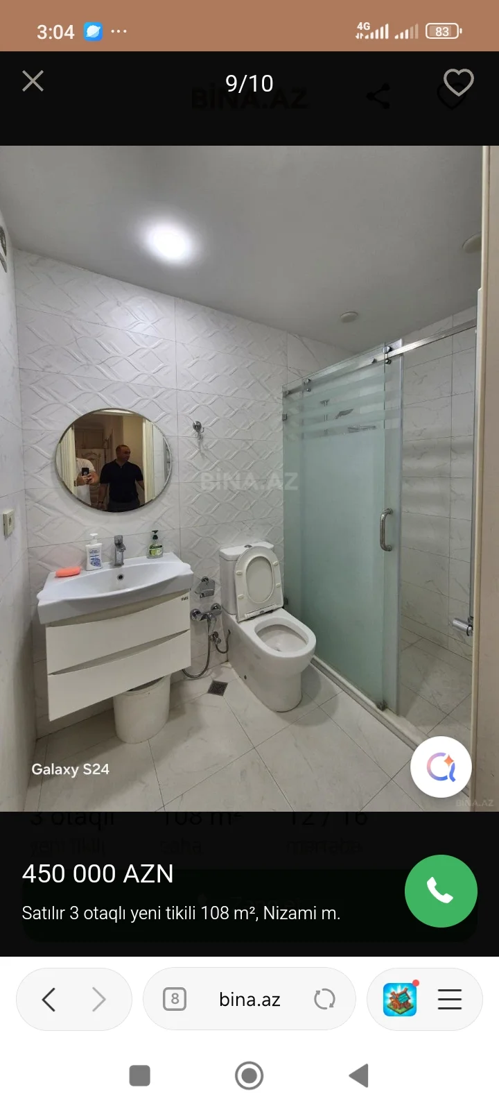 Satılır 3 otaqlı Mənzil 112 m² Nəsimi r. Nizami m. – şəkil 7