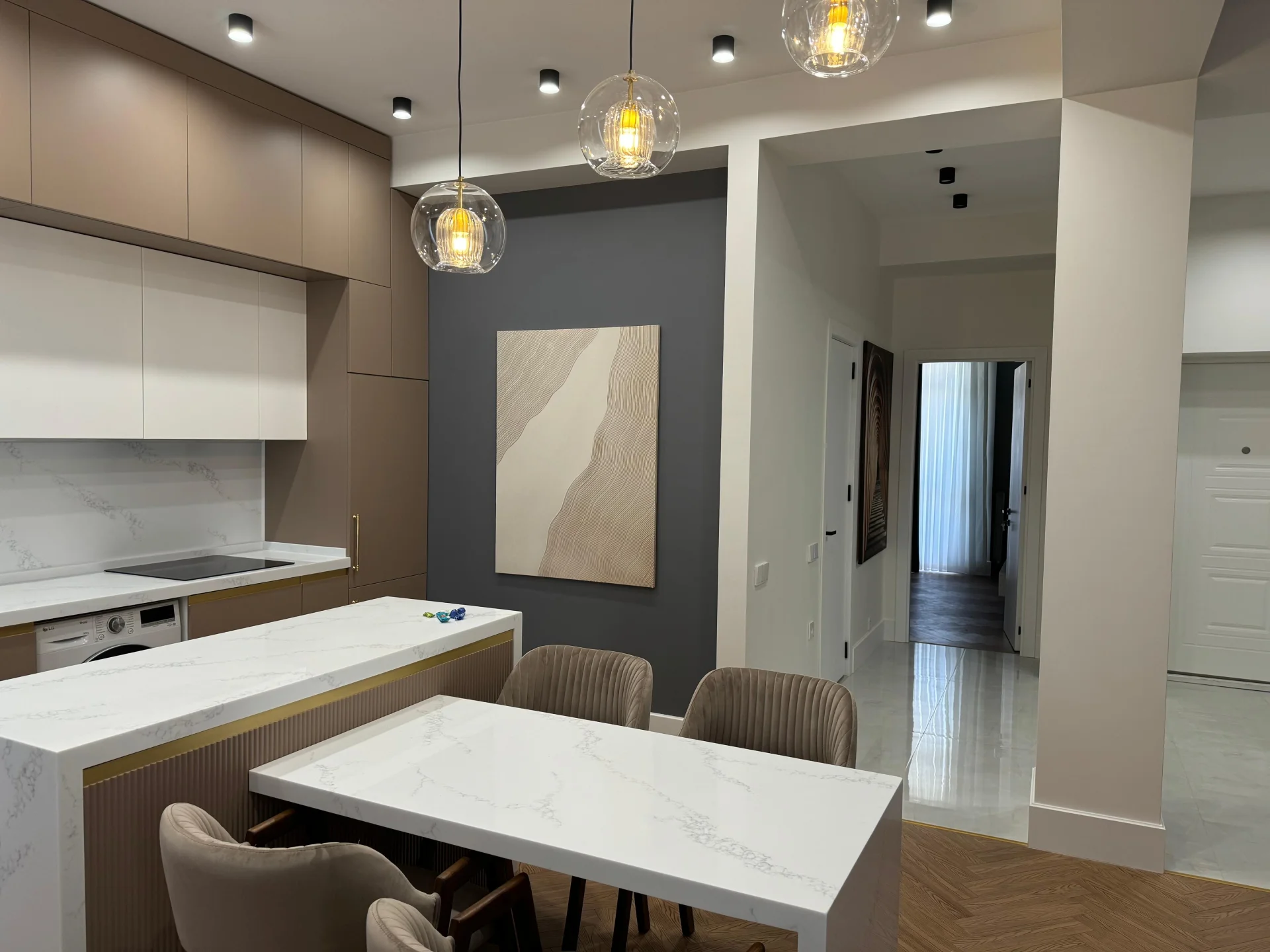 Kirayə 2 otaqlı Mənzil 80 m² Xətai r. Ağ şəhər q. – şəkil 8